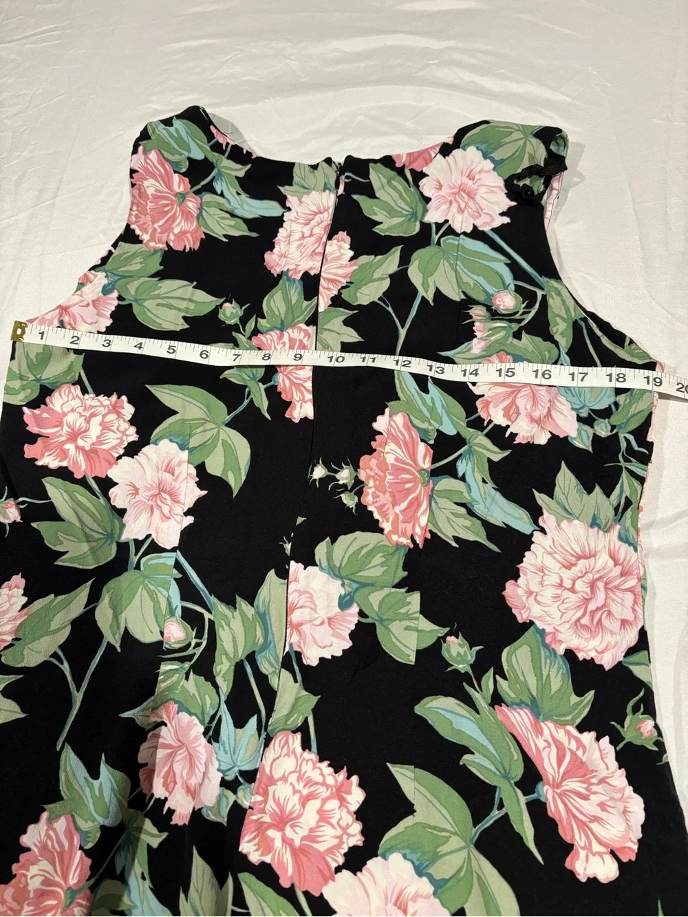 Kaua’iana Hawaiian Floral Rayon Dress XL Black Tropical Vacation M5528